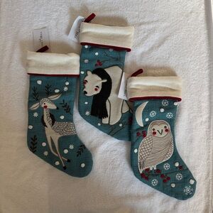 Park Hill Arctic Woodland Creature Stocking Set of 3 - NWT